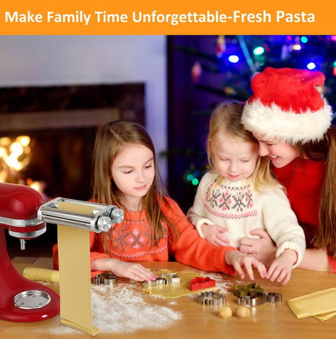 FavorKit attachment with KitchenAid demonstrates spaghetti cutter performance