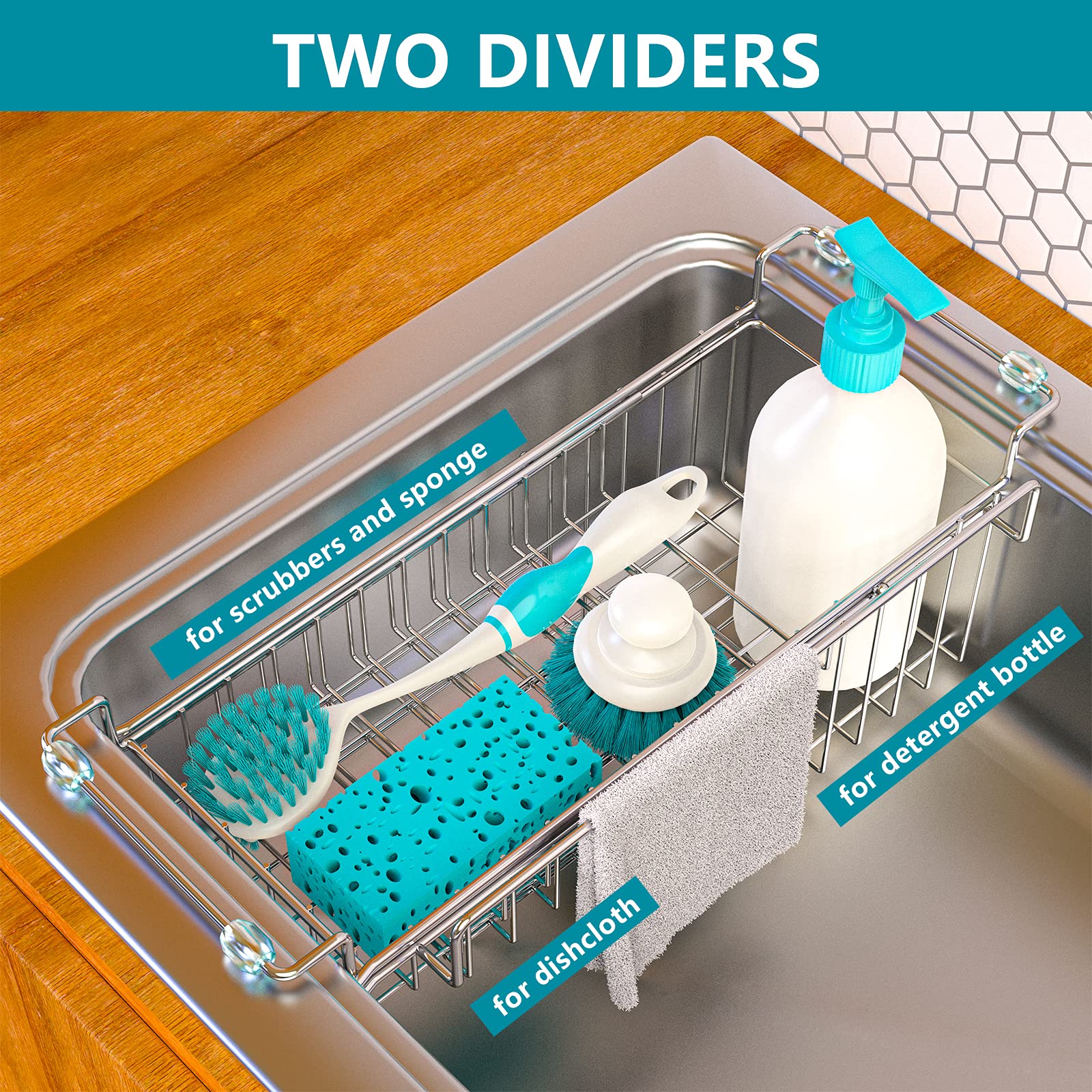 Favothings sponge holder organizer keeps sponges accessible and clutter-free