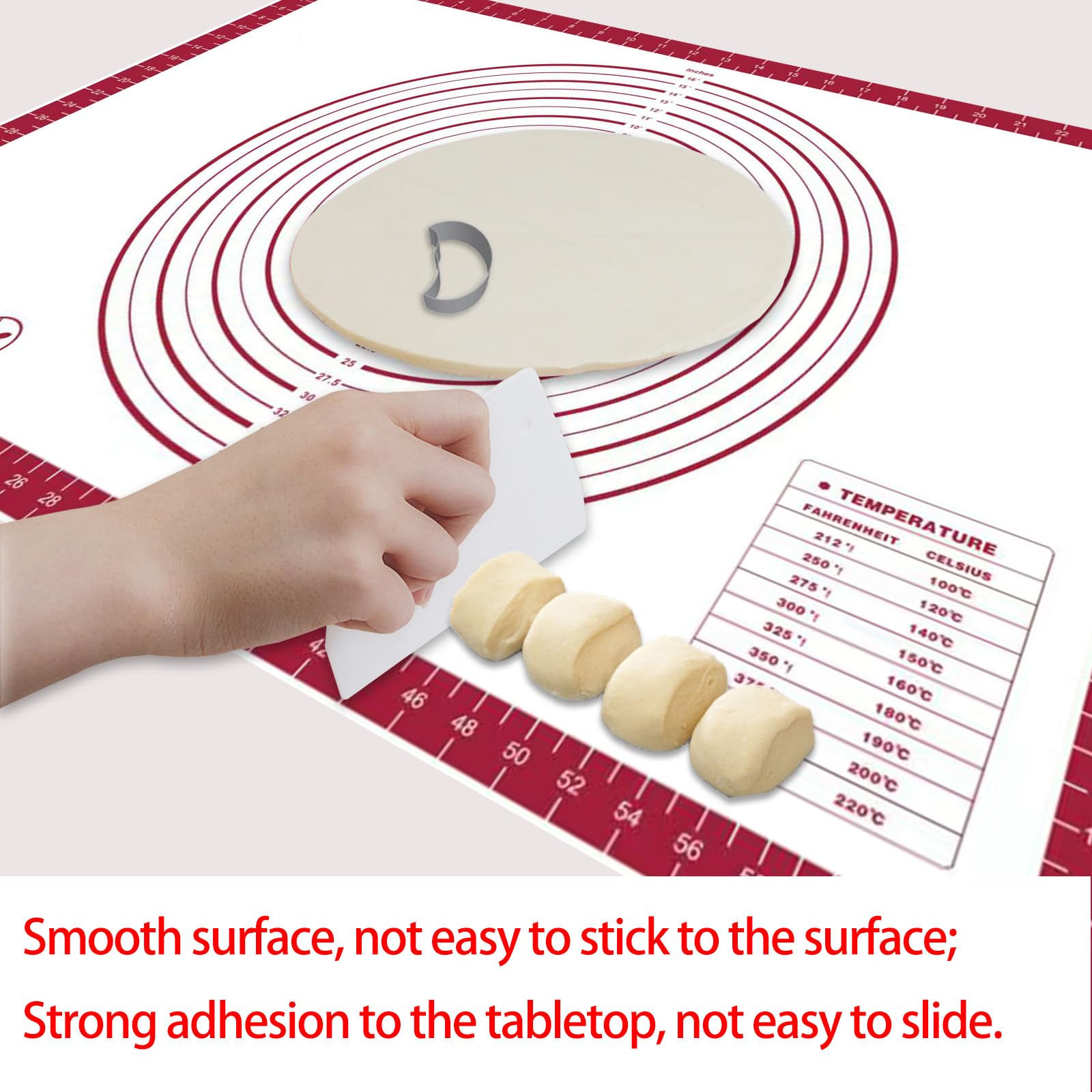 FAVXD bread dough mat multi-purpose surface for rolling and prep