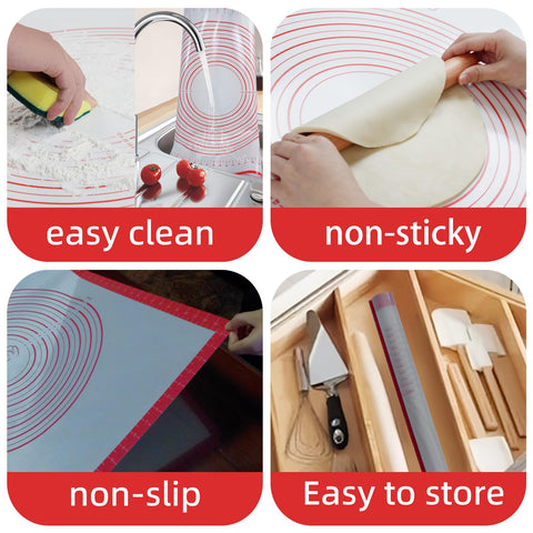 FAVXD pastry board fondant mat red for shaping and decorating