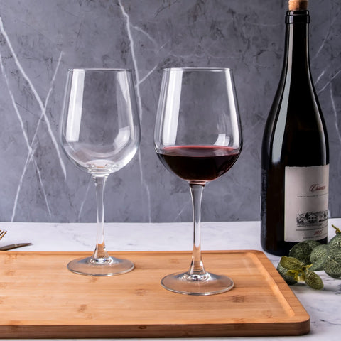 FAWLES dishwasher-safe wine glasses simplify cleanup after gatherings.