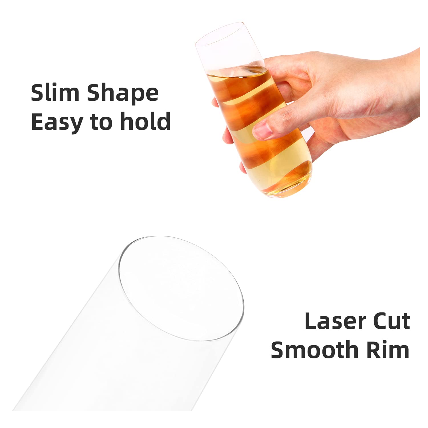 FAWLES thick base provides stability on crowded dinner tables.