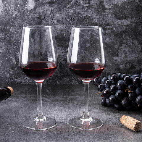 FAWLES universal stemware set saves cabinet space and fits red or white wine.