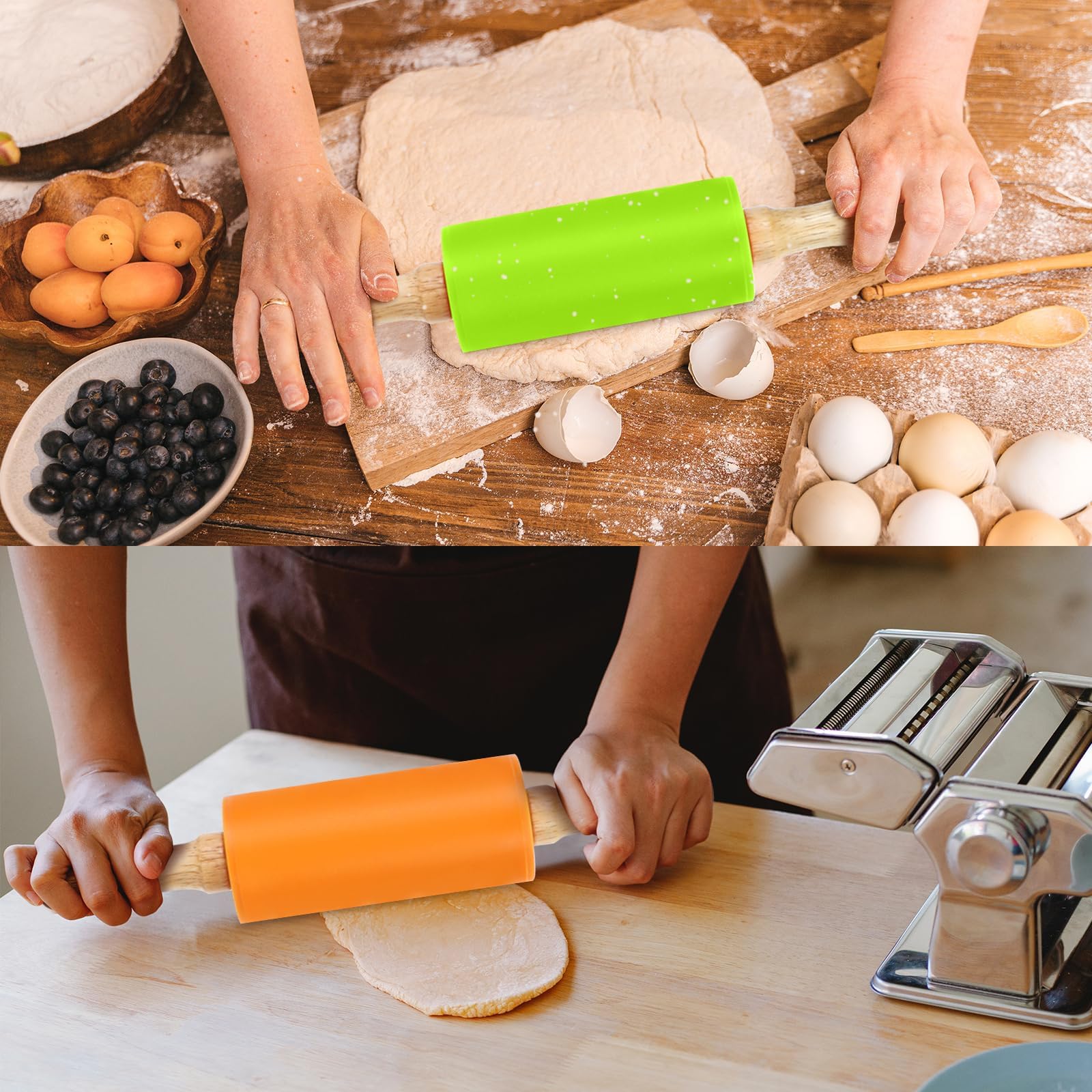 Faxco kitchen dough rolling pin for pastries, versatile family tool.