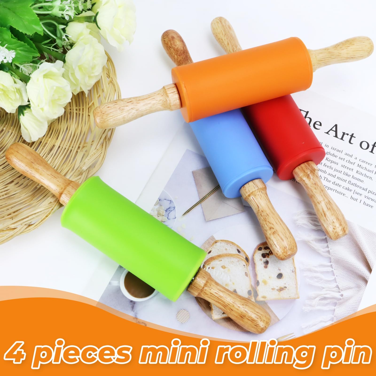 Faxco mini rolling pin for kids in blue, family baking favorite.