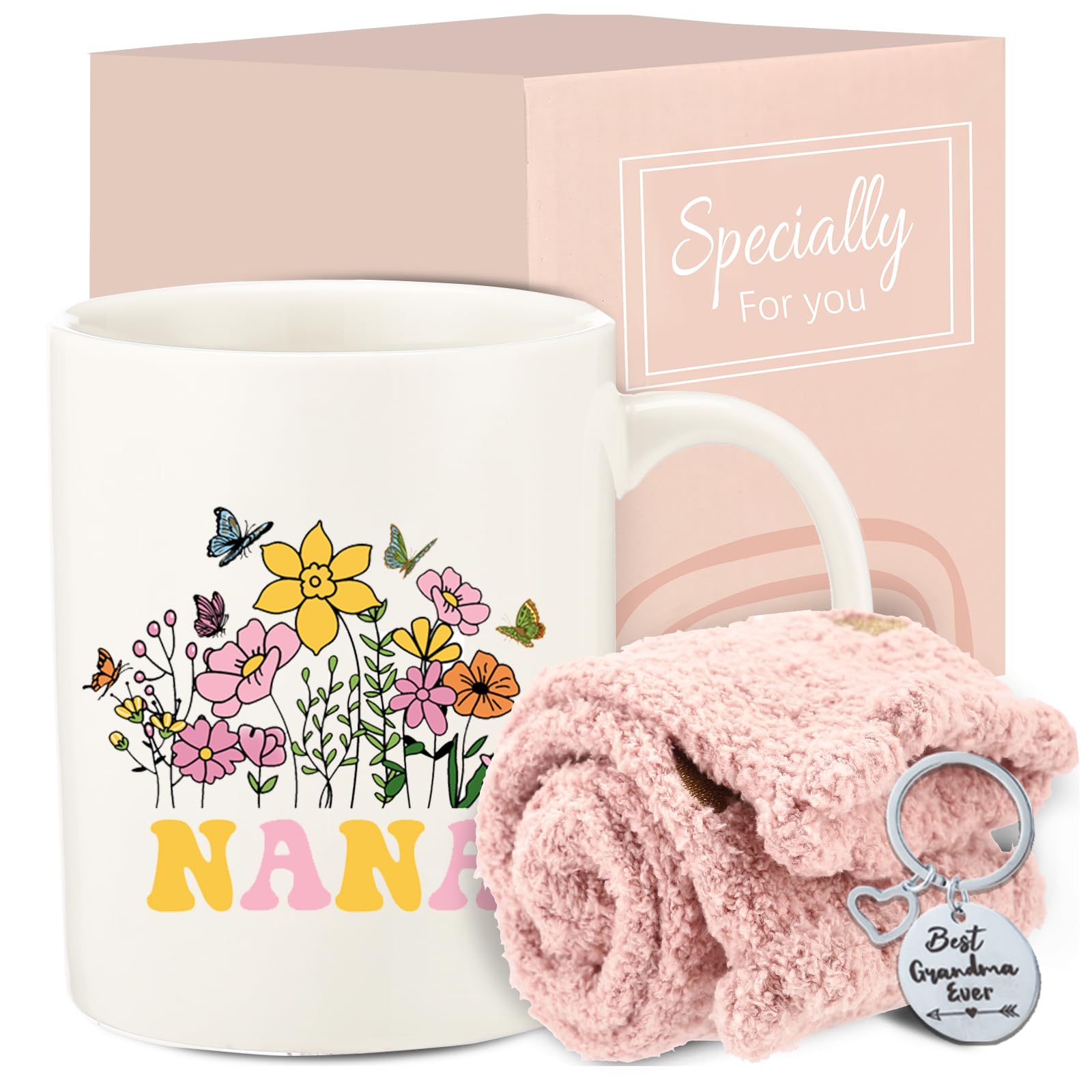 fcaylo nana mug 11oz with floral design for cozy coffee moments