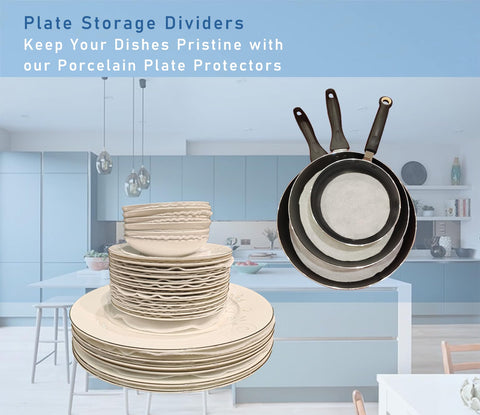 FCSTYODO protectores de fieltro para platos de 6 pulgadas evitan roces entre piezas