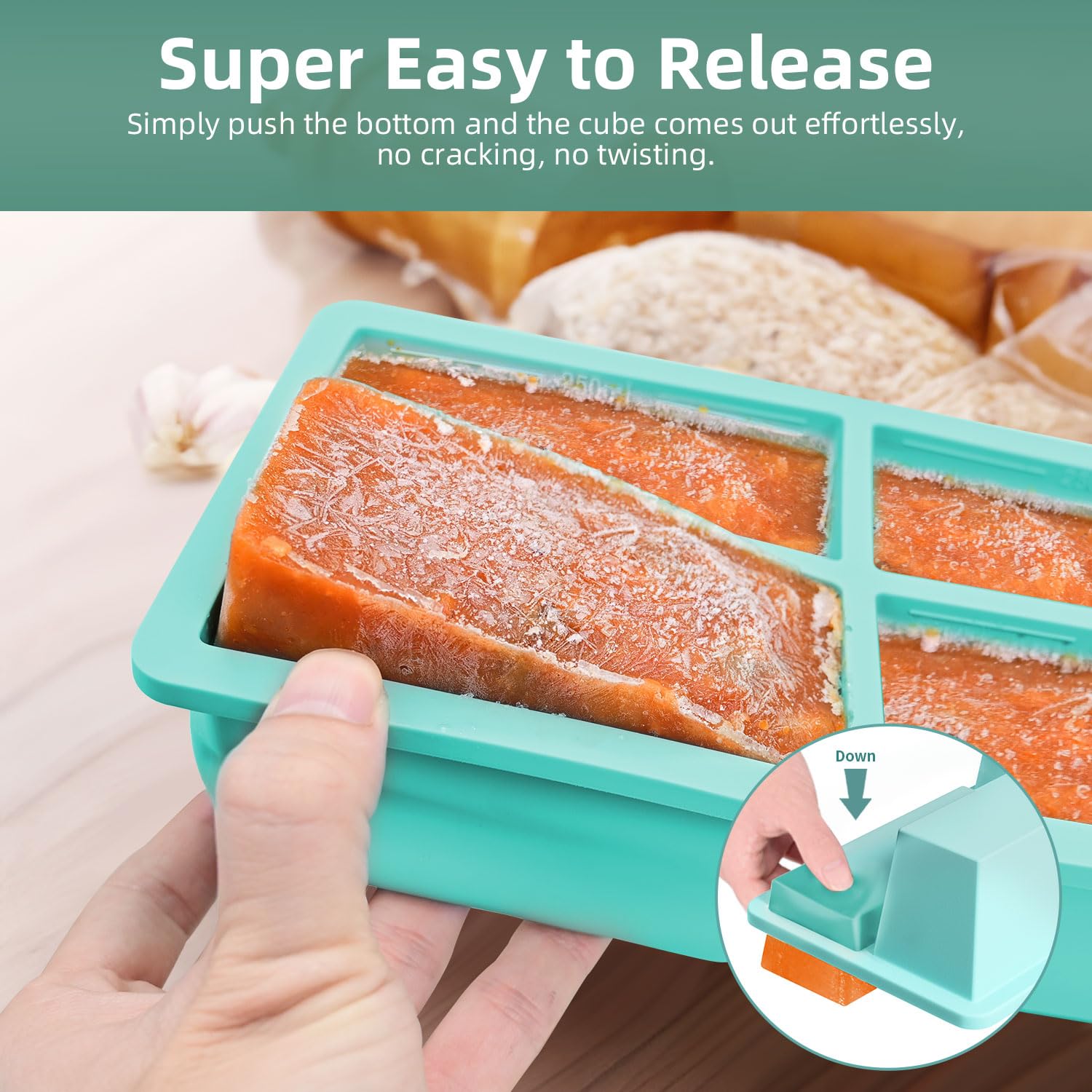 FDDAI freezer tray leak-proof lid keeps portions sealed and organized.