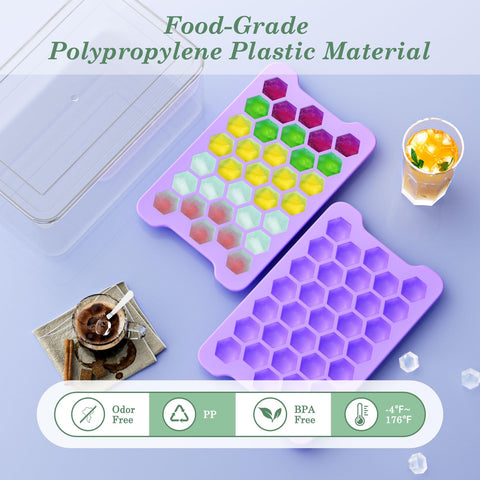 FDDAI ice tray bin with lid keeps cubes fresh and odor-free