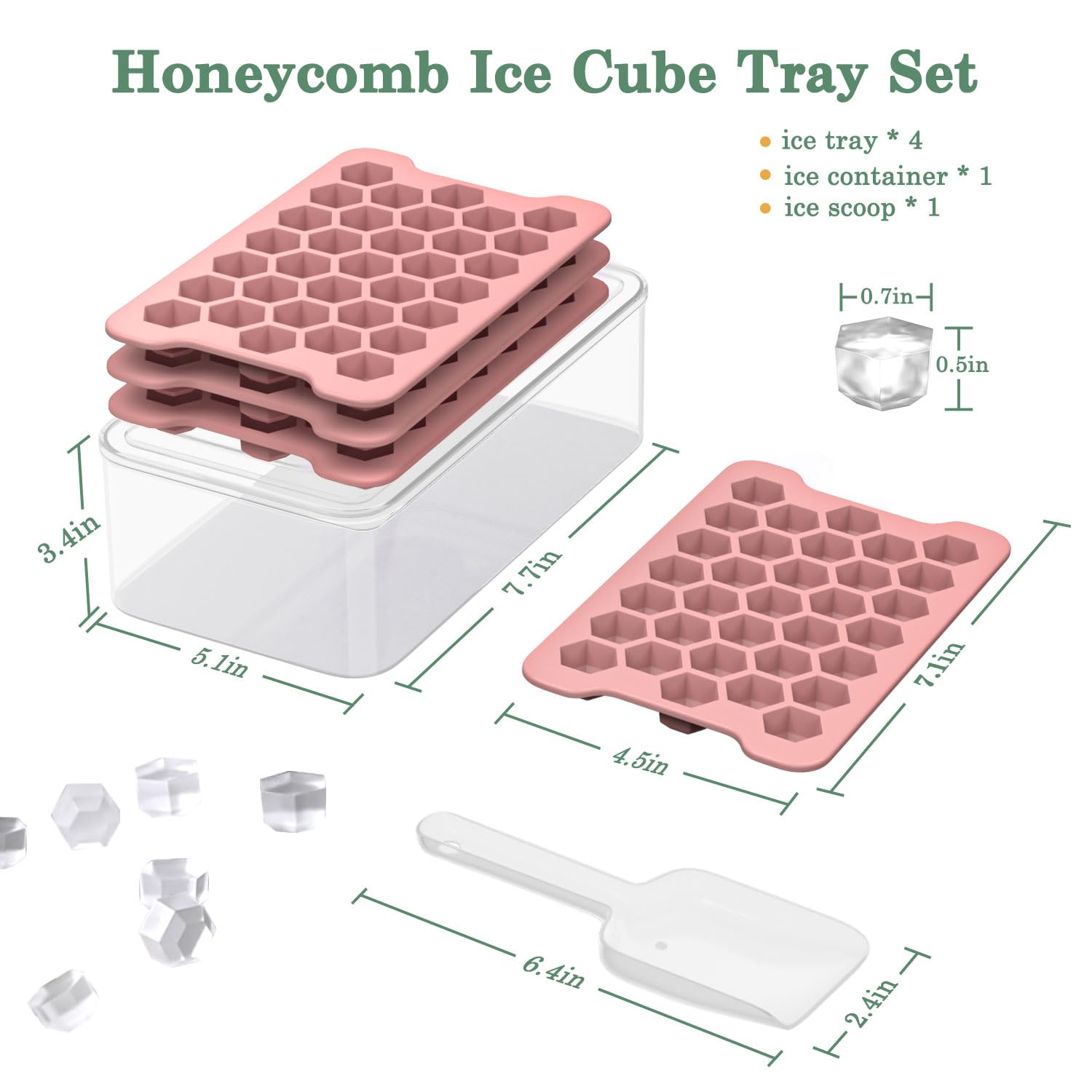FDDAI pack of 4 trays with bin and scoop.