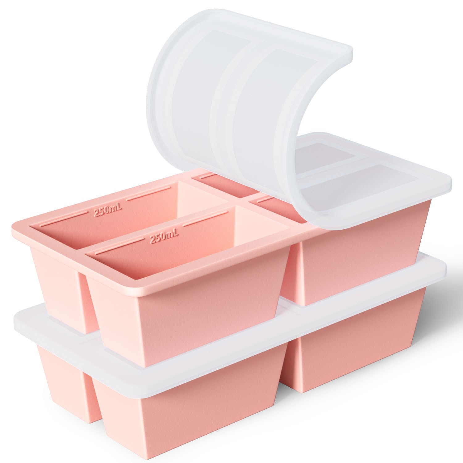 FDDAI silicone freezer tray showing 125ml cup portion for precise freezing