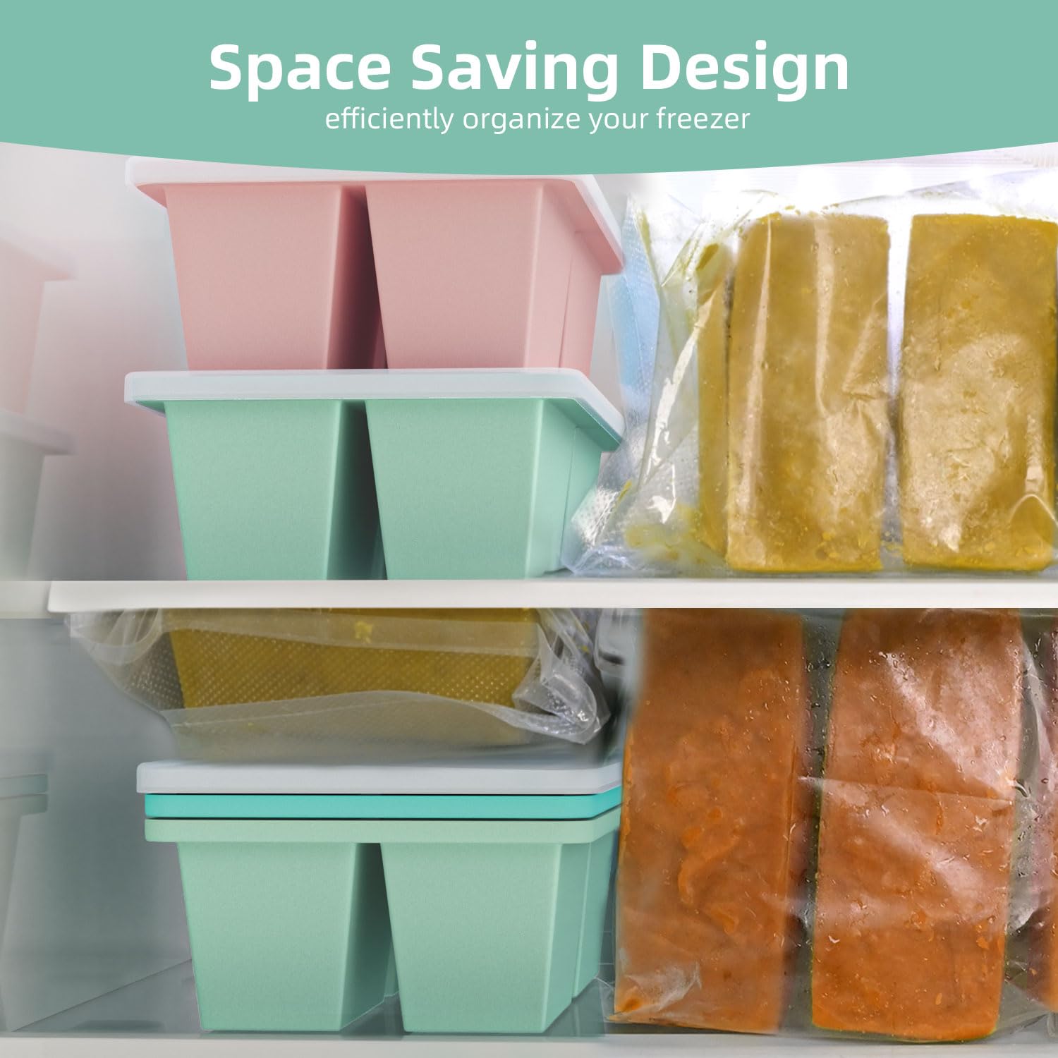 FDDAI silicone freezer tray dishwasher safe and oven safe for easy care