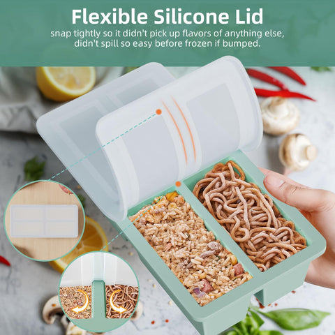 FDDAI silicone tray pops out frozen cubes smoothly for easy meal prep.