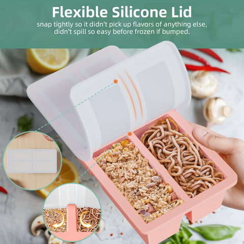 FDDAI silicone freezer tray easy-release bottom for quick cube removal