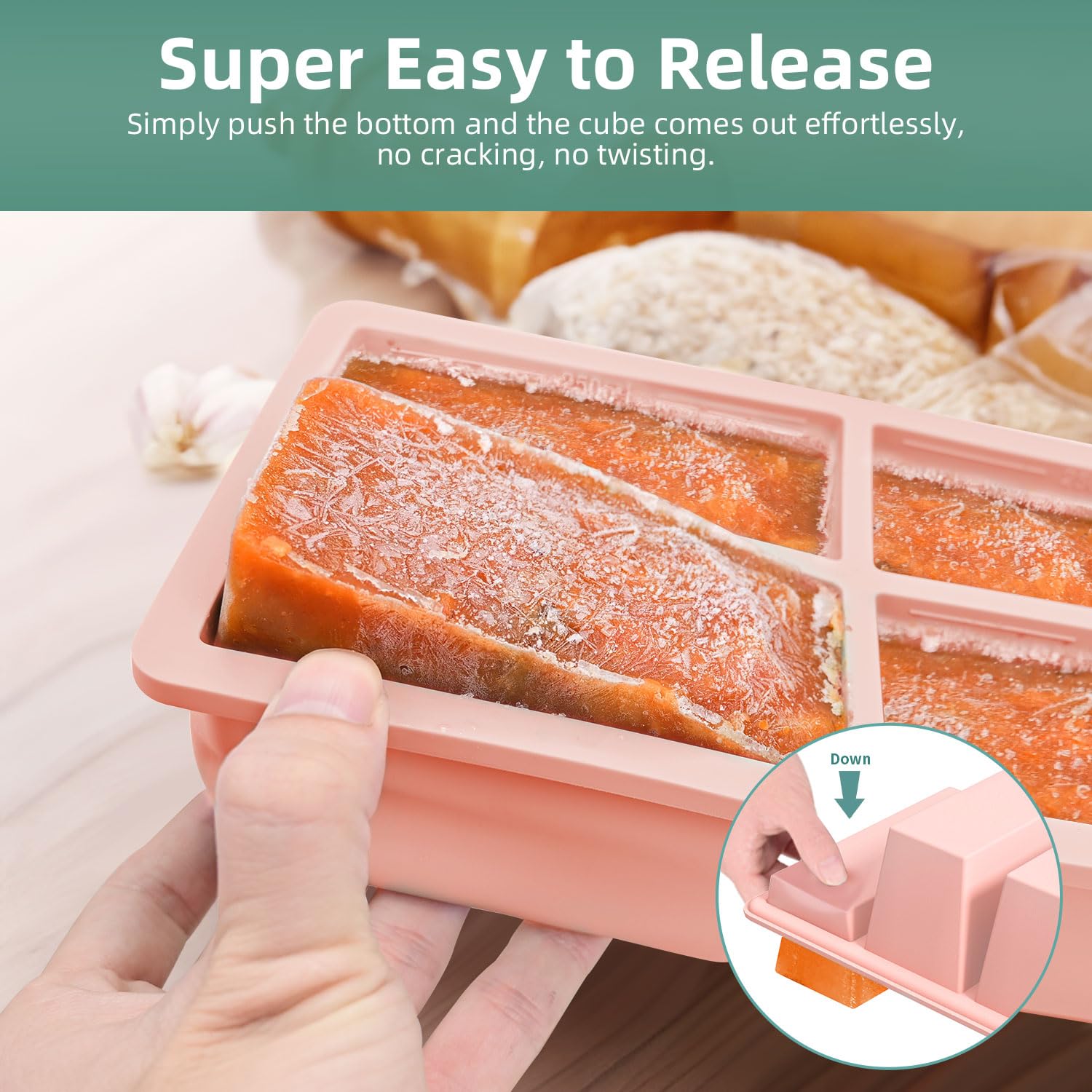 FDDAI silicone freezer tray lid seal for leak-proof storage