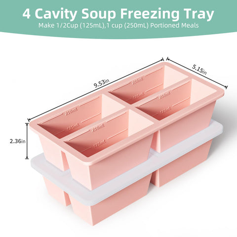 FDDAI silicone freezer tray stackable design saves freezer space