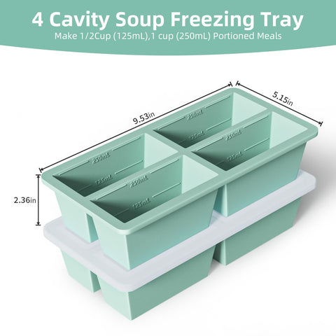 FDDAI stackable freezer trays save space in crowded freezers.