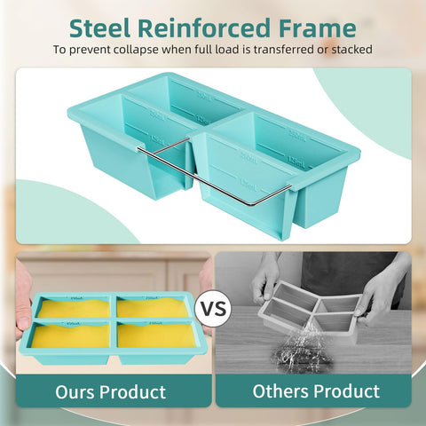 FDDAI silicone freezer tray sturdy internal frame keeps shape during freezing.