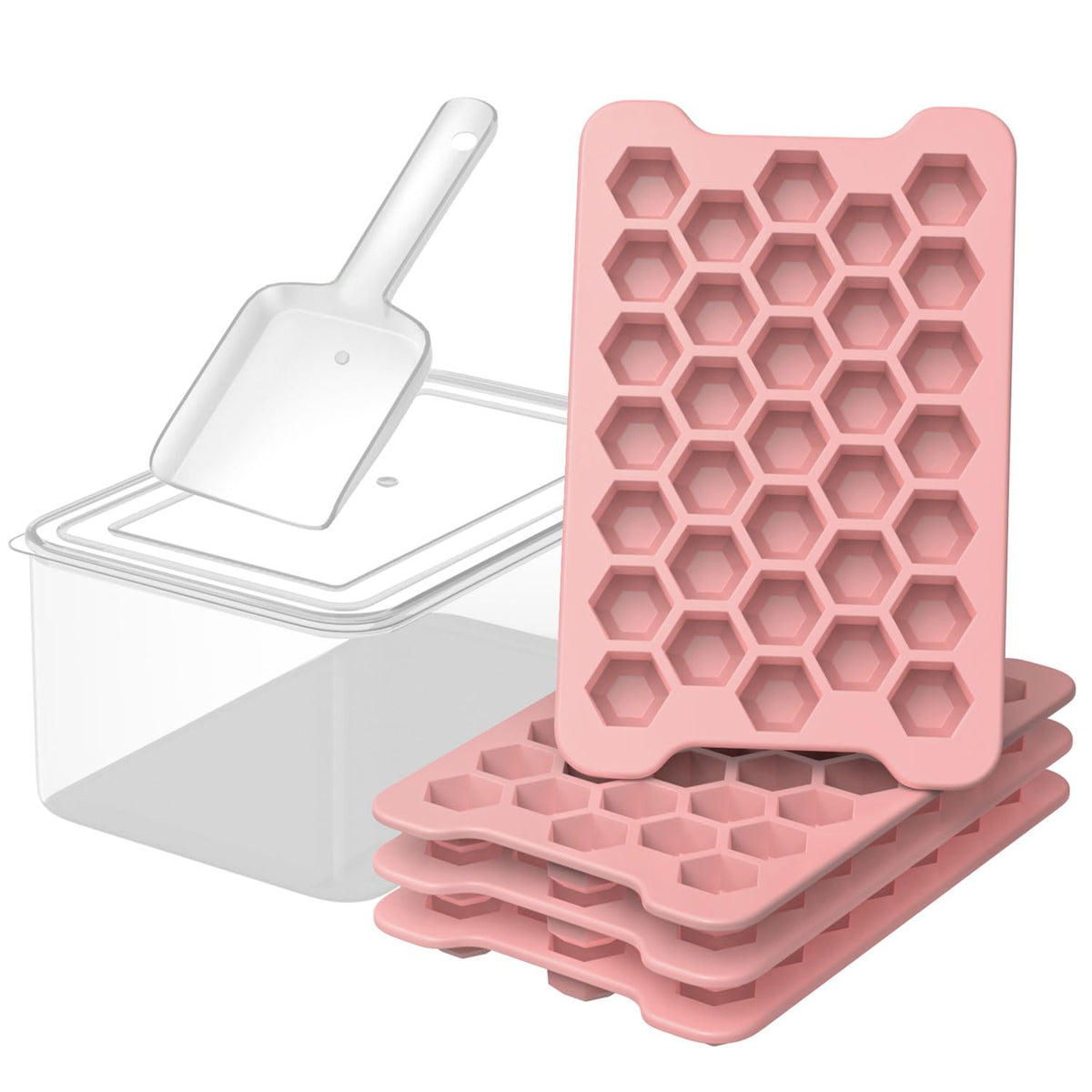 FDDAI small ice tray with easy release for hexagon ice cubes.