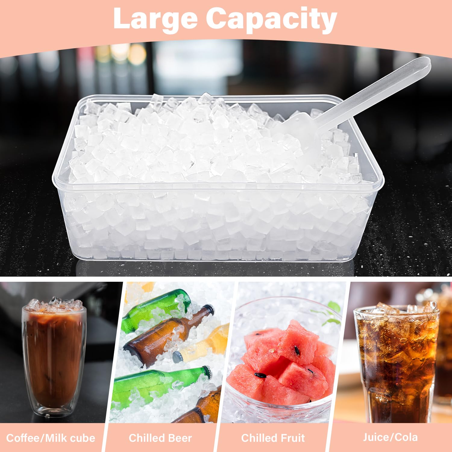 FDDBI ice bin stores vegetables and fruits in freezer, keeping them organized