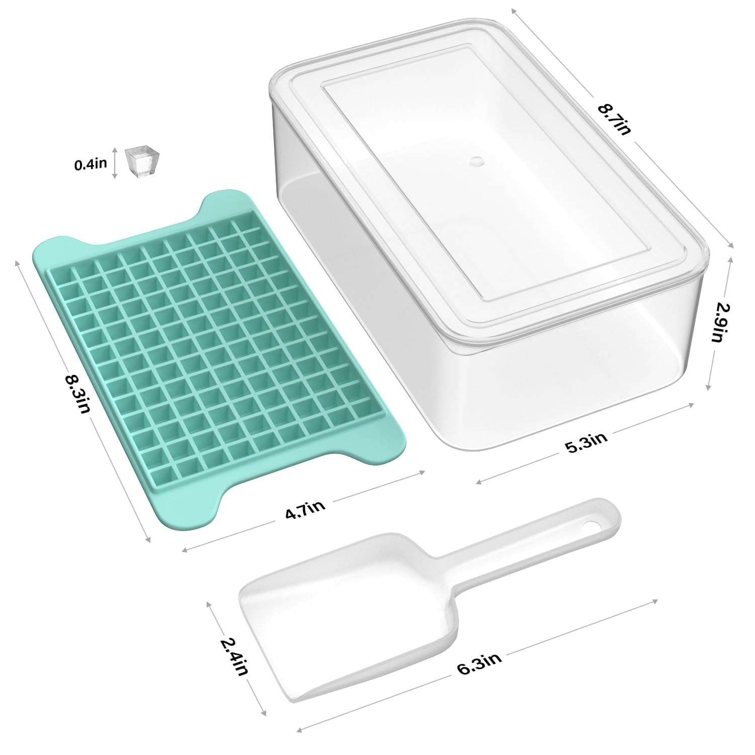 FDDBI ice tray easy release twist enables quick nugget ice for drinks.