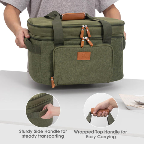 FE FUN ELEMENTS adjustable internal straps prevent spills during transport.