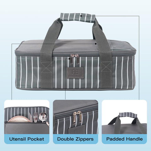 FE Fun Elements casserole carrier leakproof liner prevents spills during transit