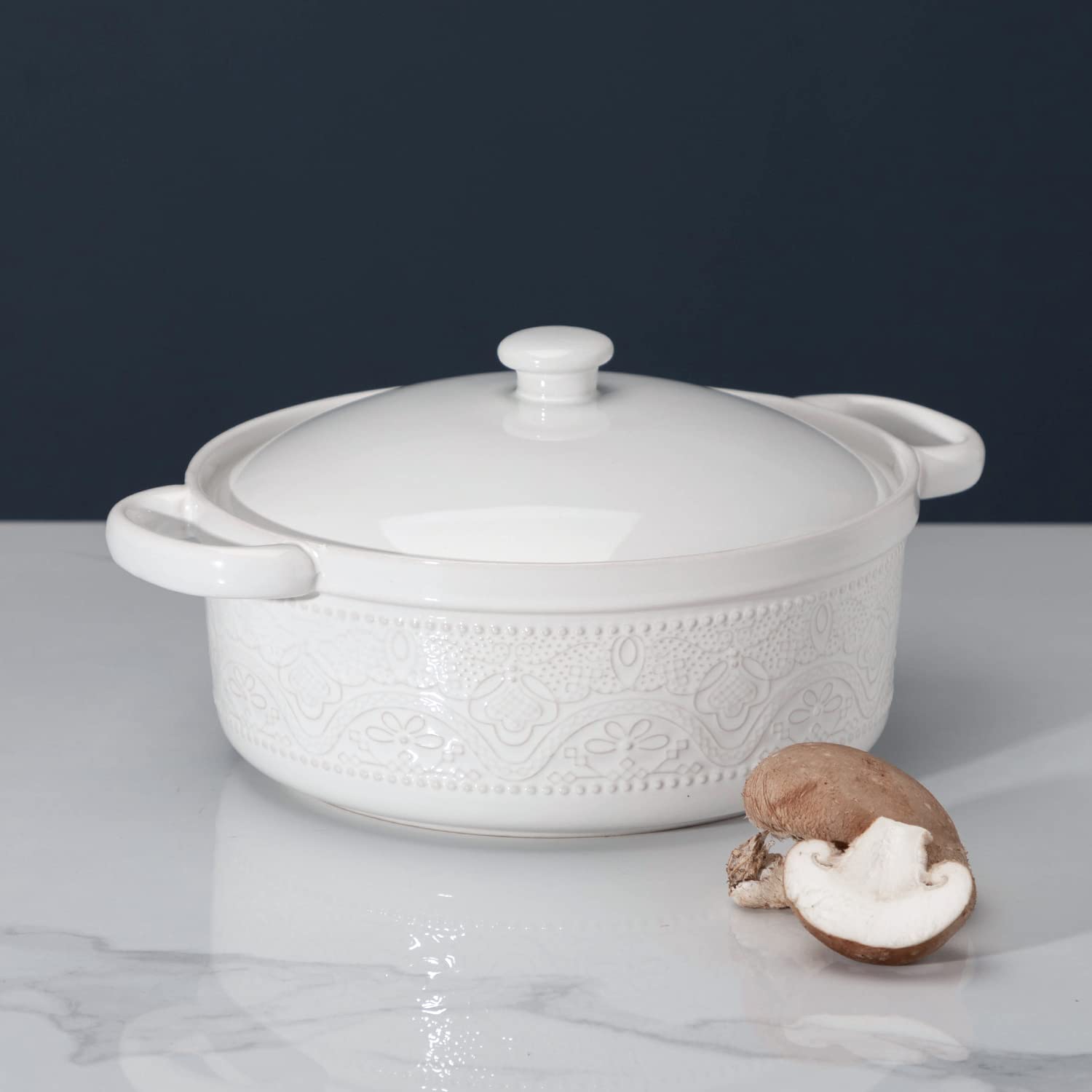 FE Fun Elements ceramic casserole enables even heat for table ready meals