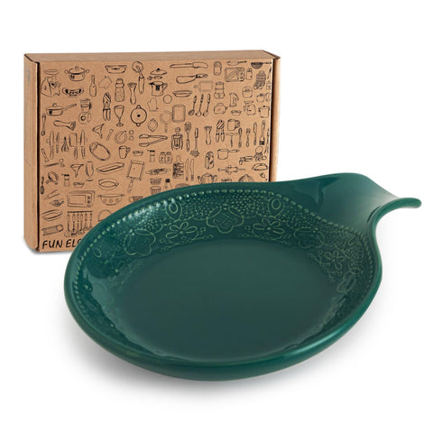 FE FUN ELEMENTS ceramic spoon rest on the hob keeps utensils tidy and within reach