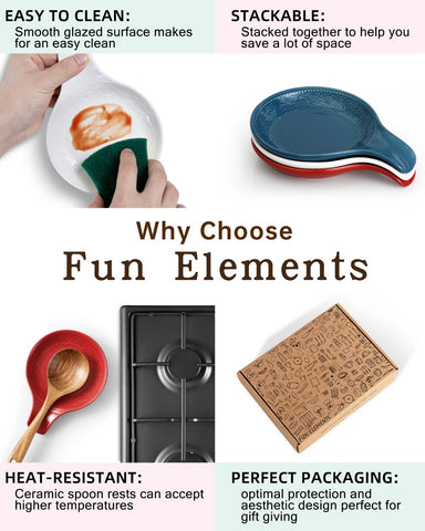 FE FUN ELEMENTS lace-embossed utensil tray with spoons demonstrates practical drying and organization