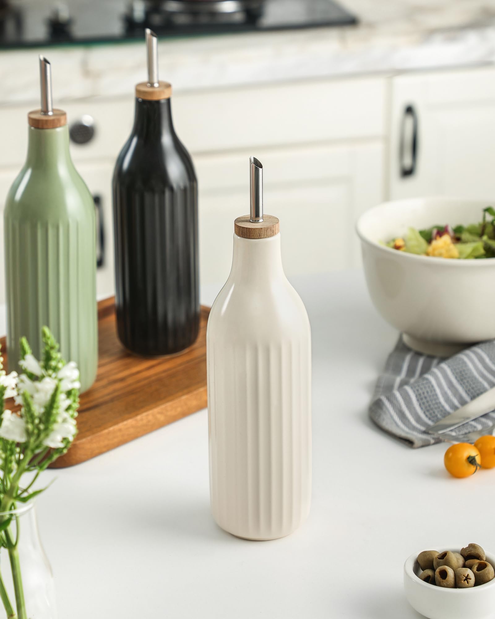 FE FUN ELEMENTS Dispenser doubles as a stylish kitchen decor piece for tables and shelves