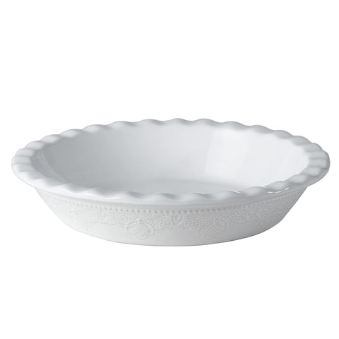 FE Fun Elements 9-inch pie pan with lace emboss for even baking and elegant crusts