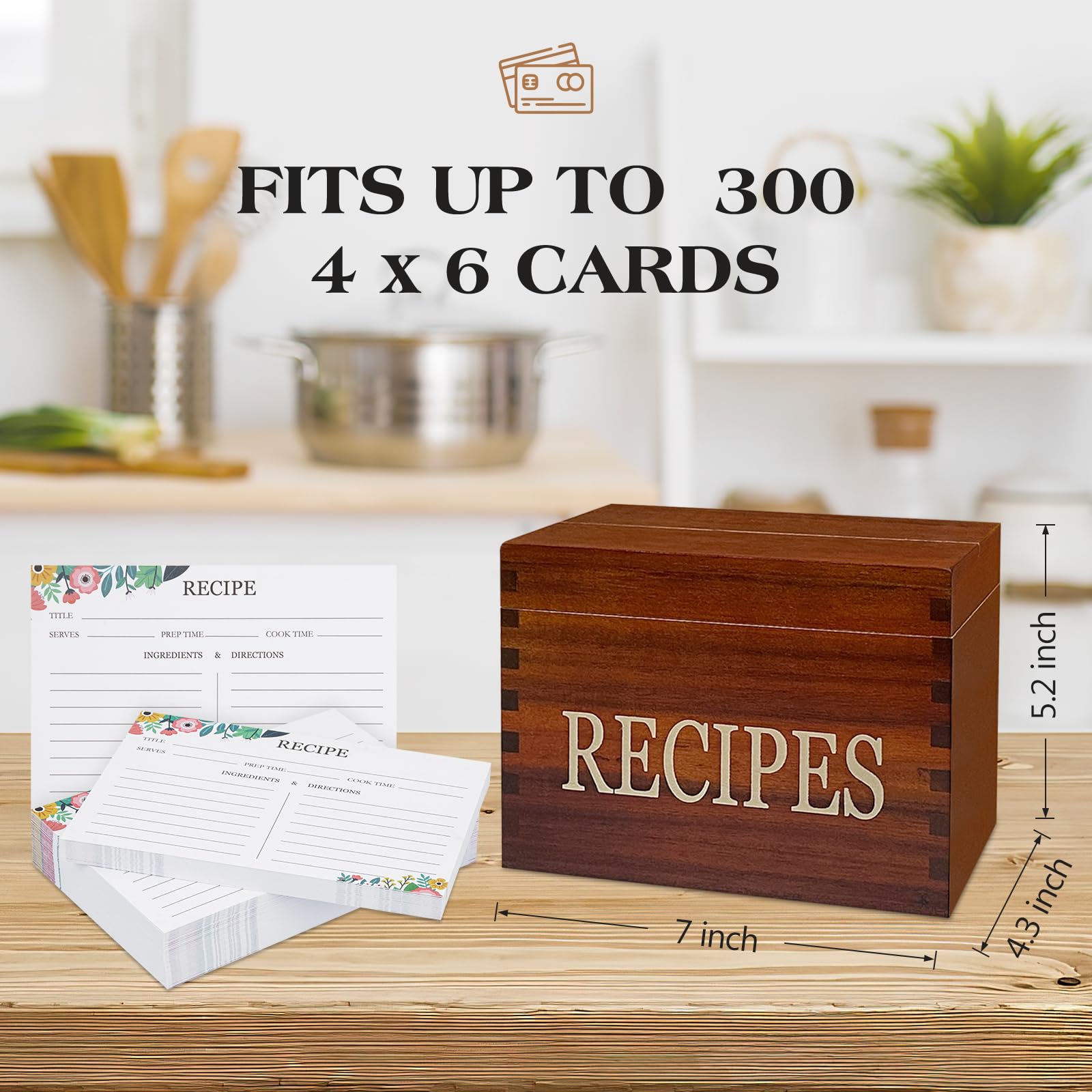 Feasteery display stand shown to organize kitchen ideas on the counter