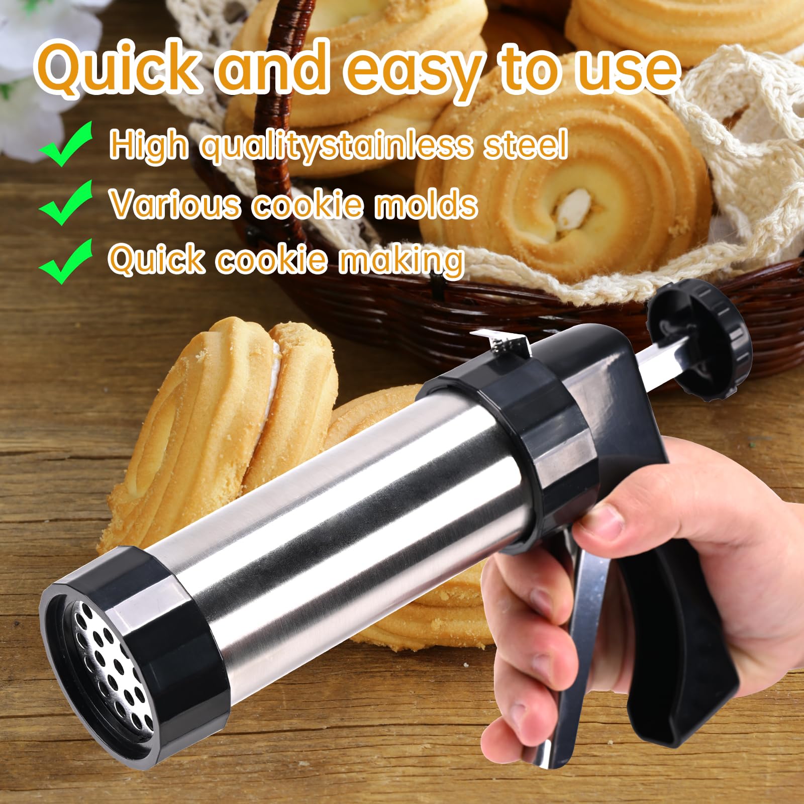 FEAYEA 8 piping tips for icing and decorative designs.
