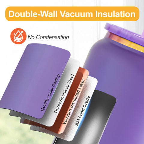 FECBK double-wall insulated 16oz tumbler keeping drinks at the right temp