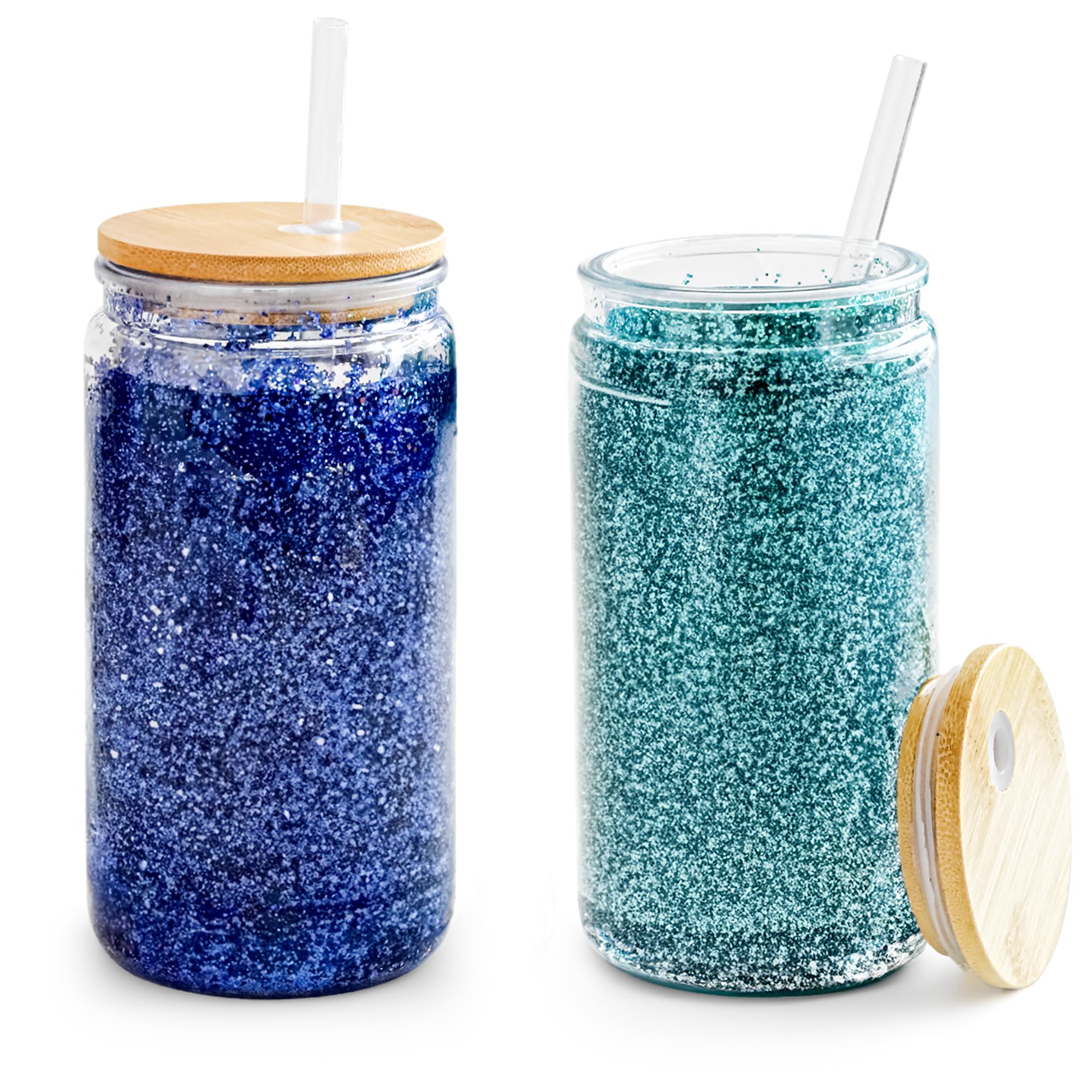 FECBK snowglobe tumbler 16oz clear design keeps condensation away during daily use.