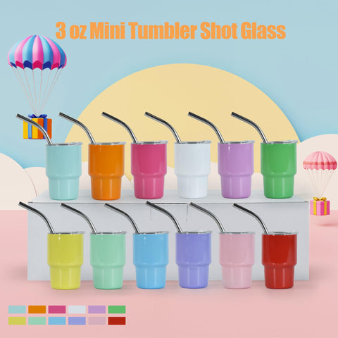 FECBK twelve-color mini tumblers with bright colors for gifts and events.