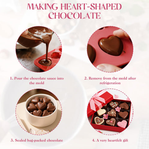 Feehope heart mold offers easy release and durable, flexible silicone.