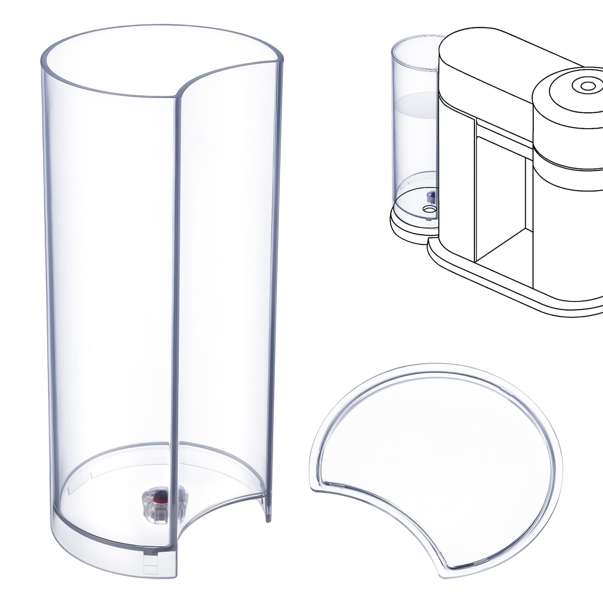Feekoon water tank reservoir assembly for Vertuo Next brewing