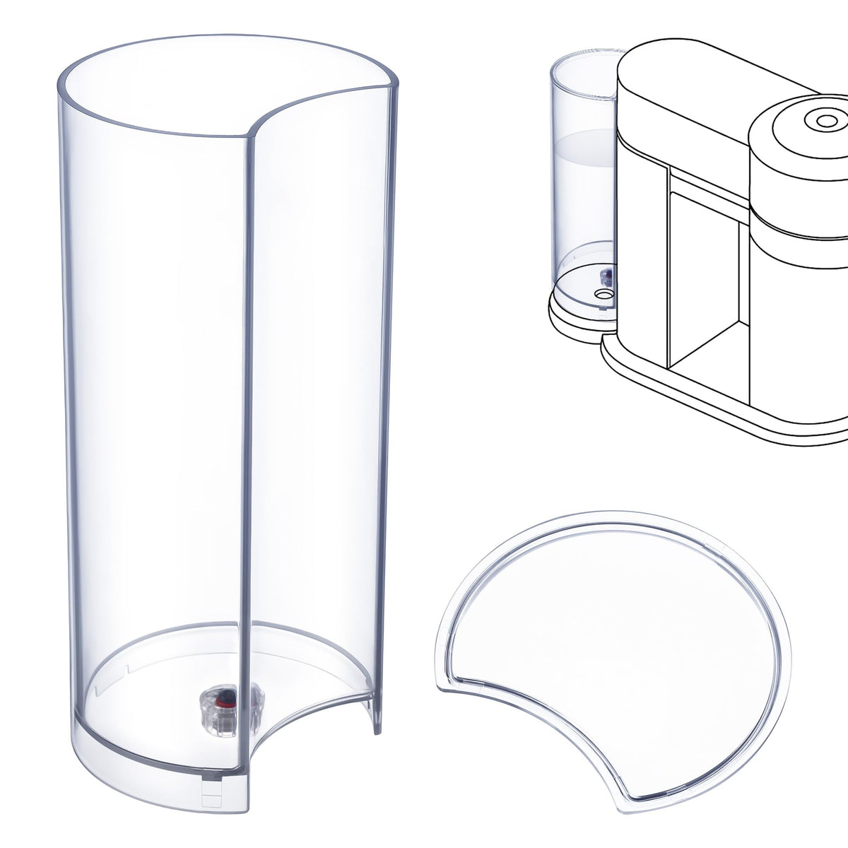Feekoon water tank reservoir assembly for Vertuo Next brewing