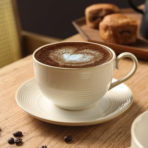 Feenmai non slip saucers with cups stabilizing beverages