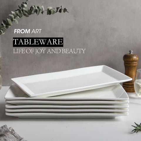 Feenmai oven and microwave safe ceramic platters for versatile hosting