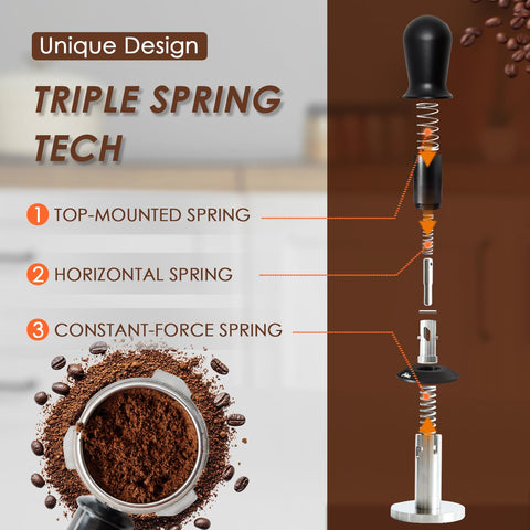 Feilair ergonomic non-slip handle reduces wrist strain during tamping.