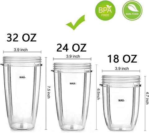 Feilifan compatible with NutriBullet NB-201 and NB-101 series models for 24 oz cups