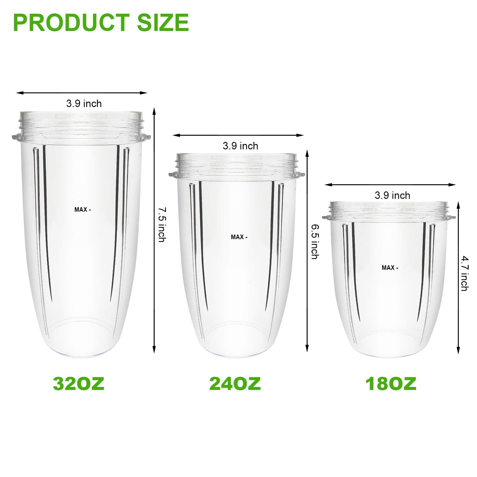 Feilifan 32 oz NutriBullet cup with flip-top lid for portable smoothies