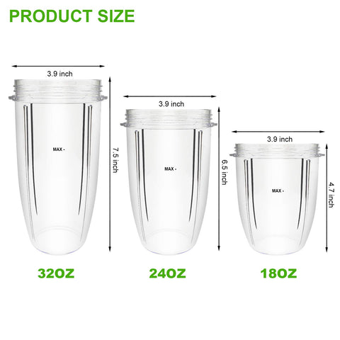 Feilifan 32 oz NutriBullet cup with flip-top lid for portable smoothies