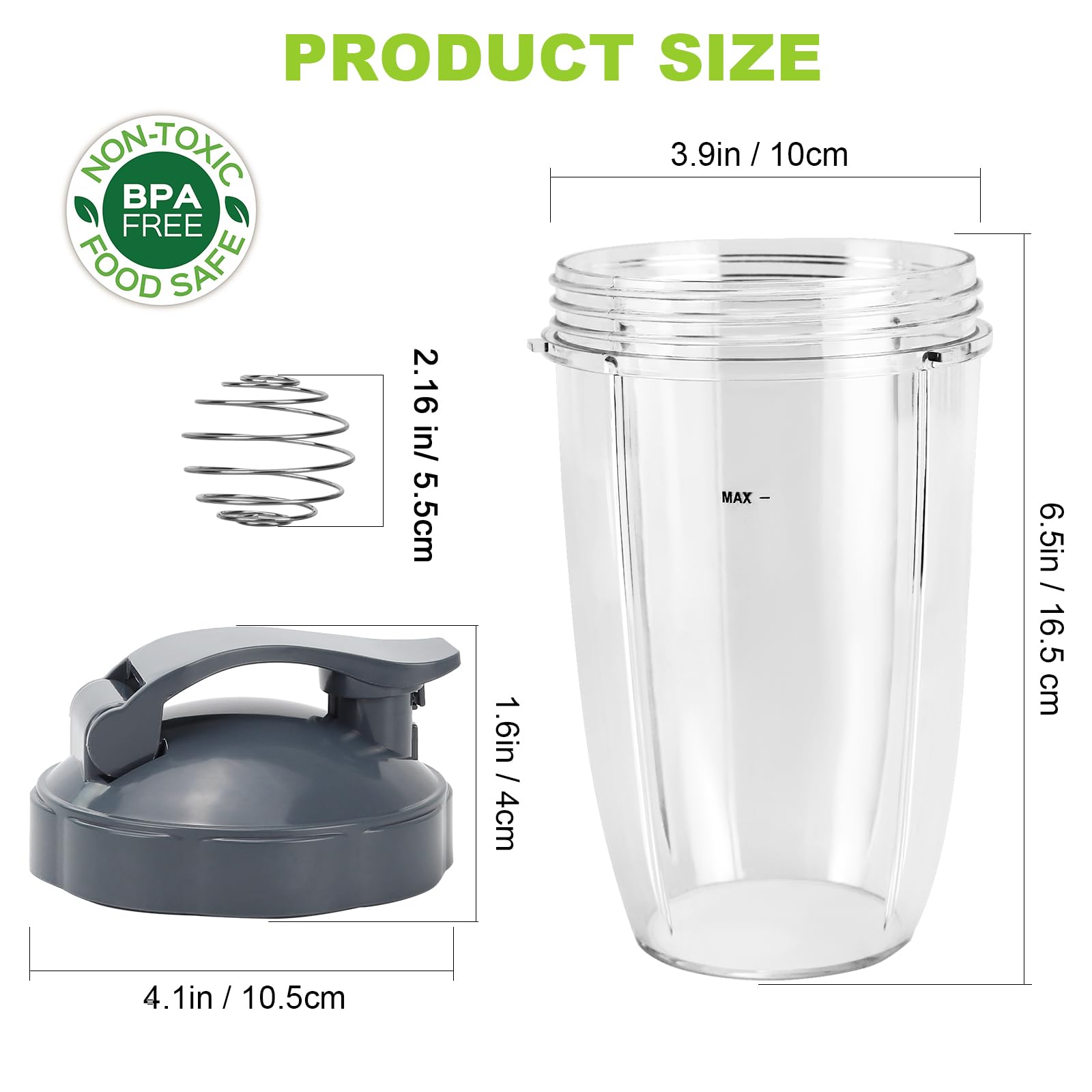 Feilifan two-pack with flip-top lids for mess-free on-the-go blending