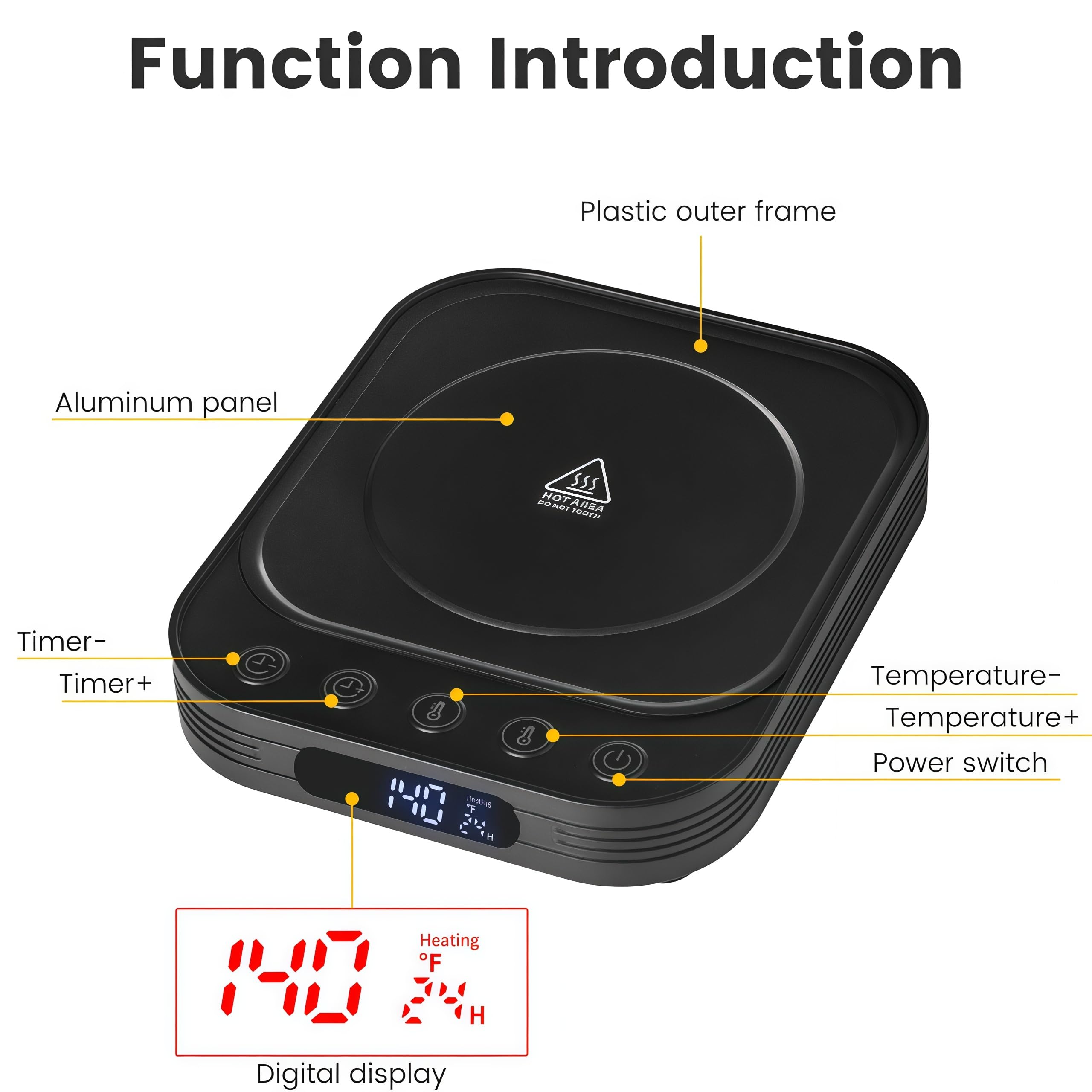 FEIOOD sourdough warmer digital display highlights precise 1°F control
