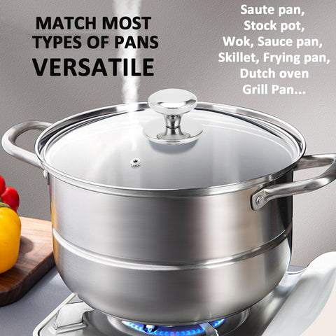 Feipone 10.25 inch tempered glass lid for clear visibility while cooking