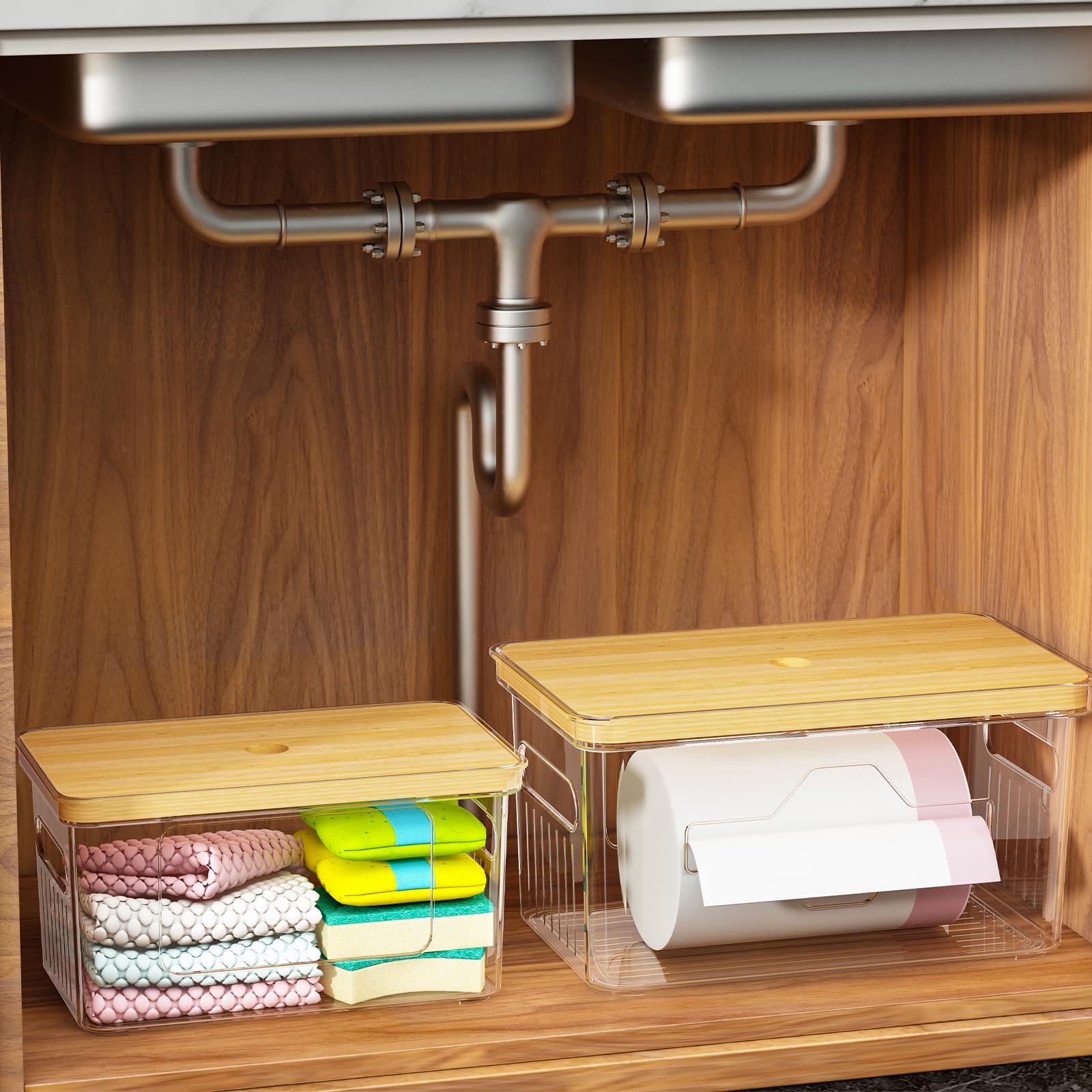 FELIZHOUSE 2-pack set offers versatile bag-size storage for busy households.